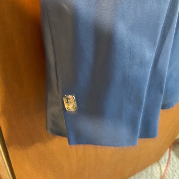 Blue leather jacket - Picture 2 of 11